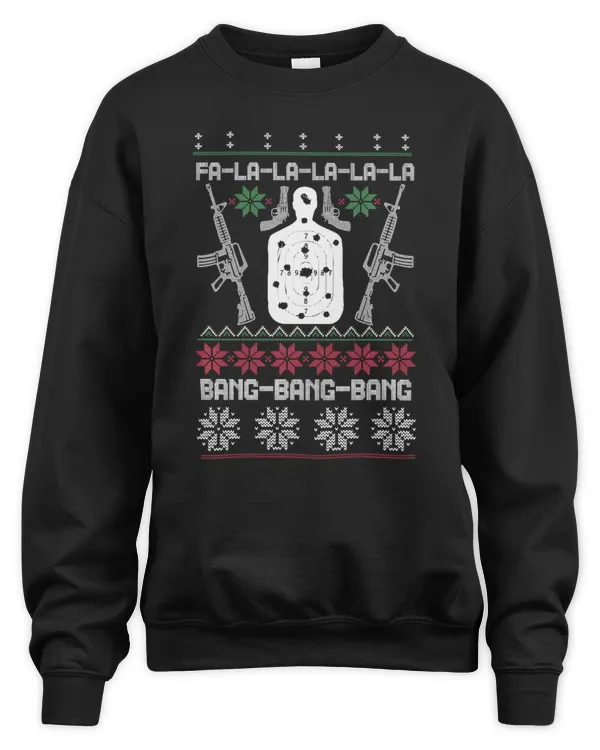 Bang Bang AR-15 Gun Point Cool Christmas Gift Gun Rights Fun Sweatshirt