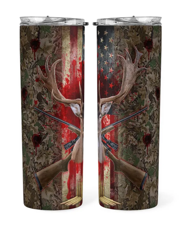 Skinny Tumbler American Hunting Deer Camo