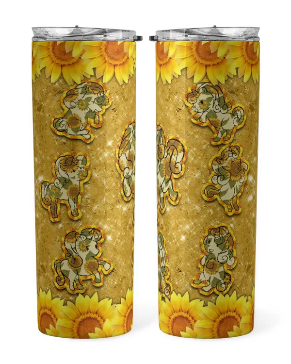 Skinny Tumbler Unicorn Sunflower