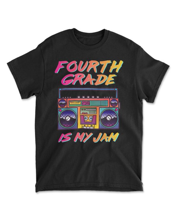 Fourth Grade Teacher Retro 80's 90's Back To School T-Shirt