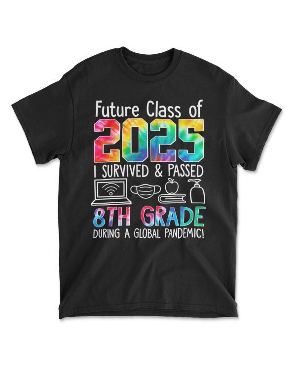 Colourful Class Of 2025 Eighth Grade Back To School T-Shirt