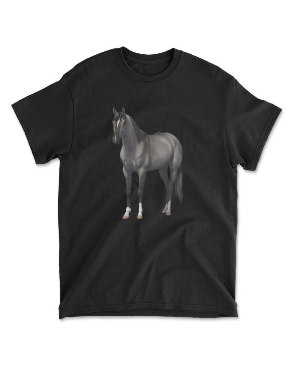 Beautiful Gray Grulla Quarter Horse Stalli