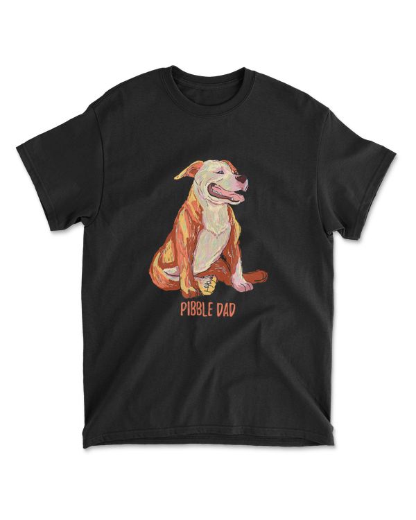 Mens Vintage Pit Bull Pitbull Dog Dad Funny