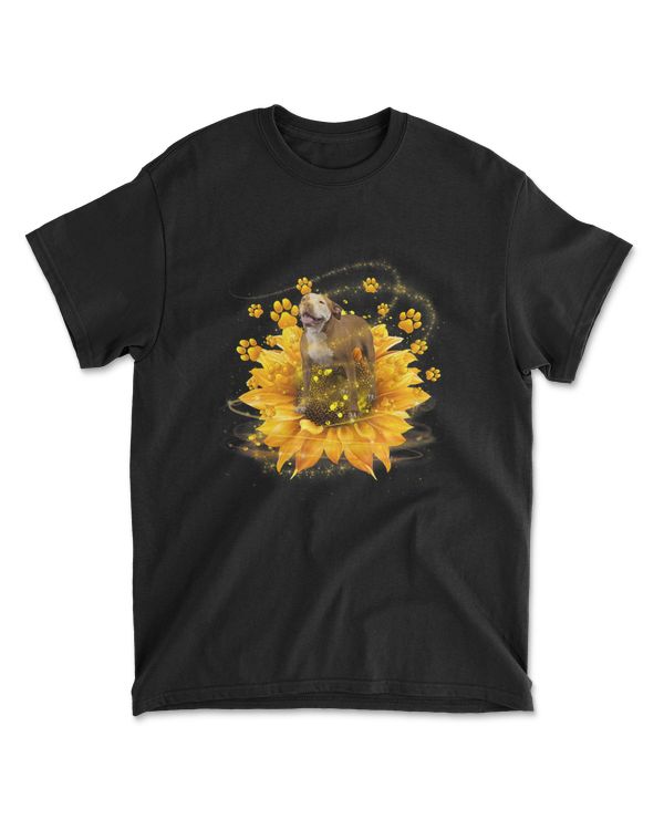 Love Pitbull Sunflower For Dog Lover Gift