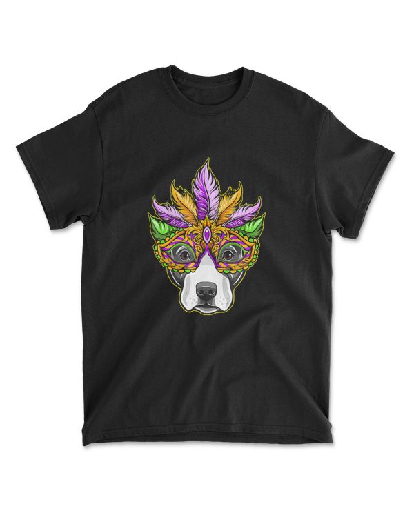 Mardi Gras Dog Mask Pitbull Funny Party