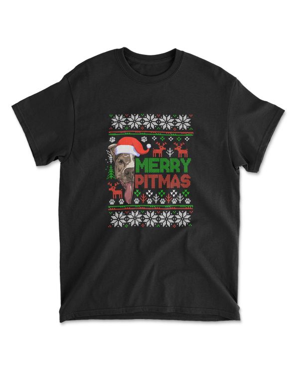 MERRY PITMAS - Christmas Pitbull Ugly S