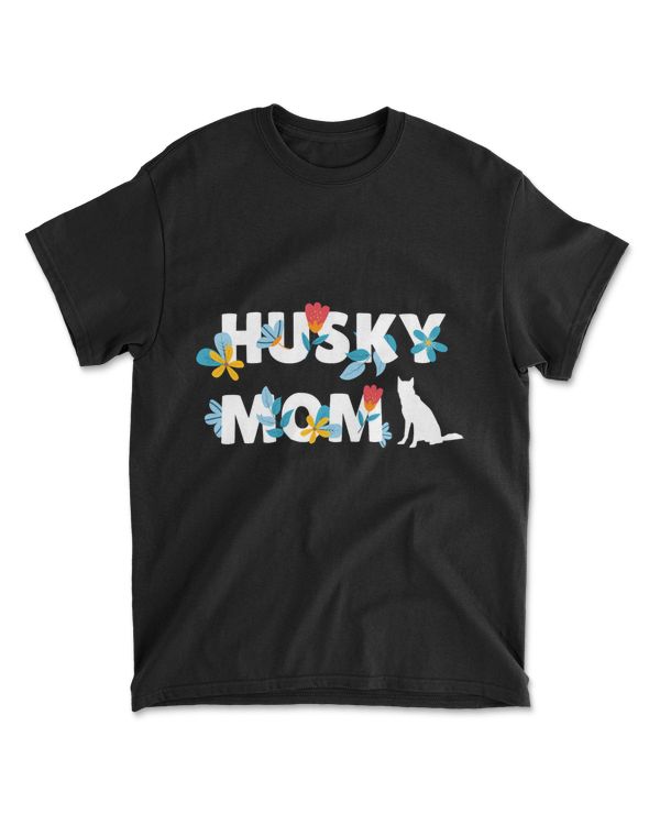 Husky Mom Floral Siberian Dog Flowers Fu
