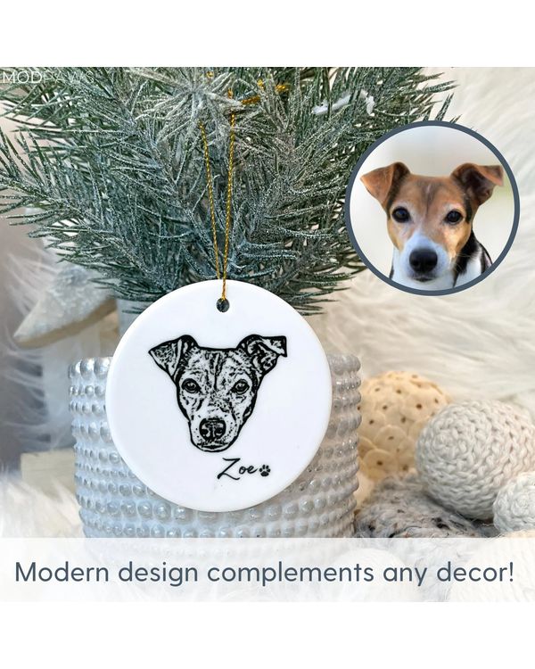 Personalized Pet Ornament Using Pet's Photo + Name