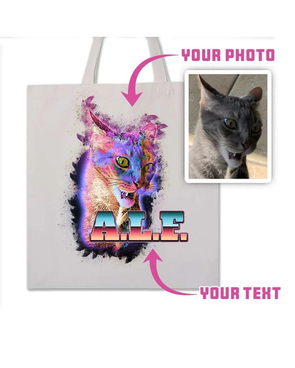 Pet Portrait Tote Bag
