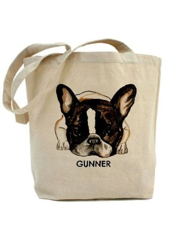 Custom pet portrait from your photo Tote Bag