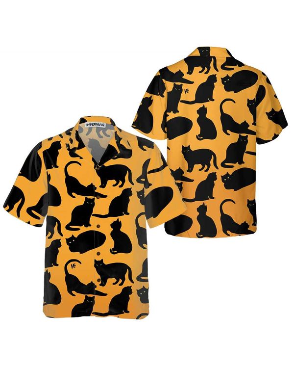 Yoga Cat Hawaiian Shirt, Funny Cat Shirt For Adults, Cat Themed Gift For Cat Lovers