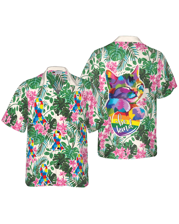 Cat Autism Awareness Hawaiian Shirt