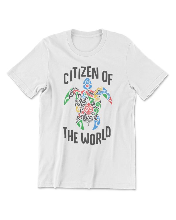 Citizen of the world Global turtle T-Shirt