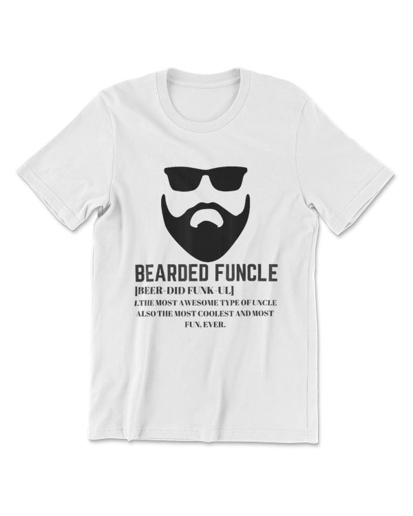 Mens Bearded Uncle Shirt Bearded Funcle Tee Cool Uncle T Shirt