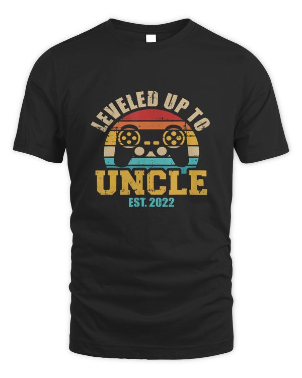 Mens Promoted to uncle 2022 vintage retro T-Shirt
