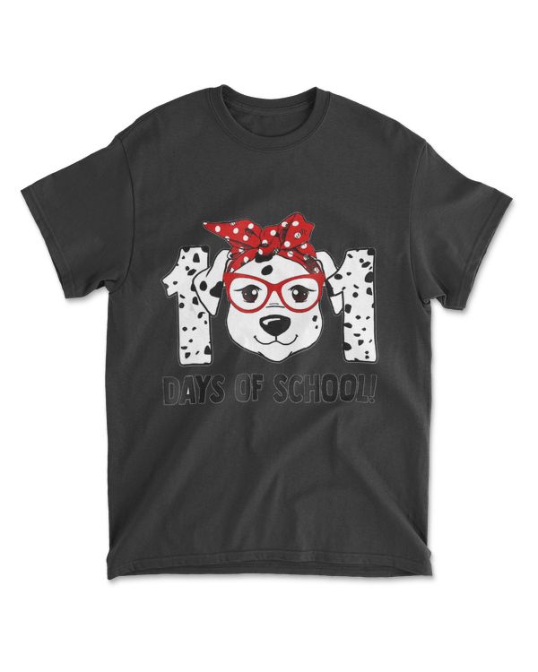 101 Days of School Dalmatian Dog Teachers Kids Gift T-Shirt