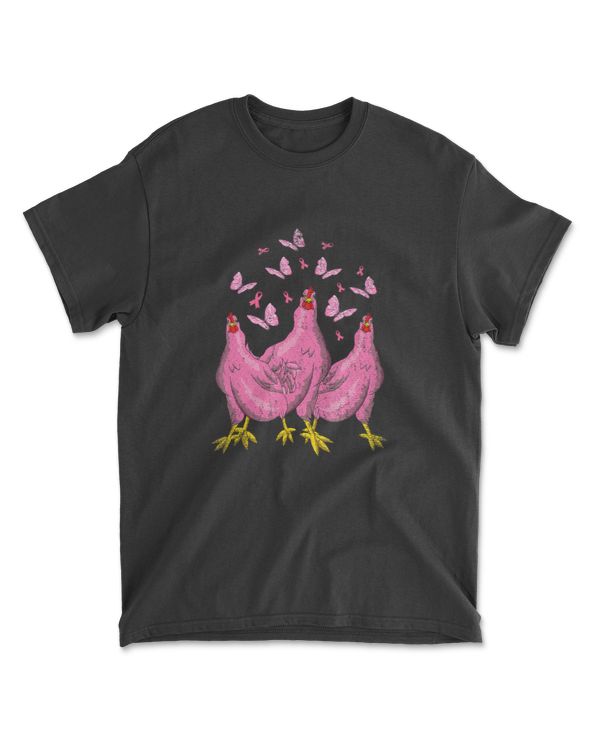 Bird Lover Farmer Butterfly Chicken T-Shirt