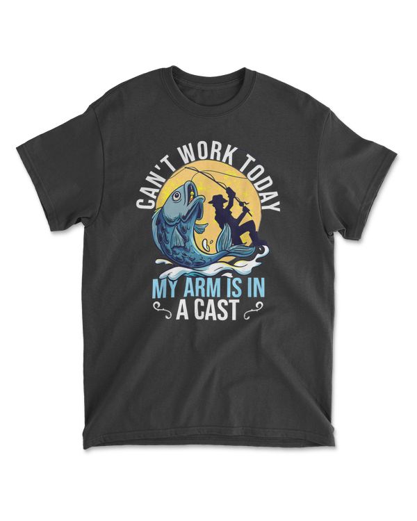 Fishing I Cant Work My Arm Is In A Cast Funny 246 fisher