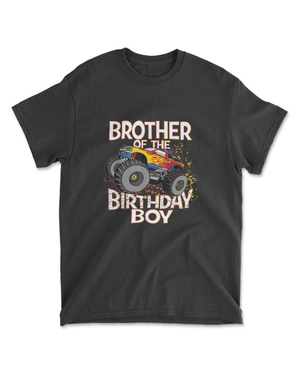 Brother Of The Birthday Boy Monster Truck Boys Party T Shirt