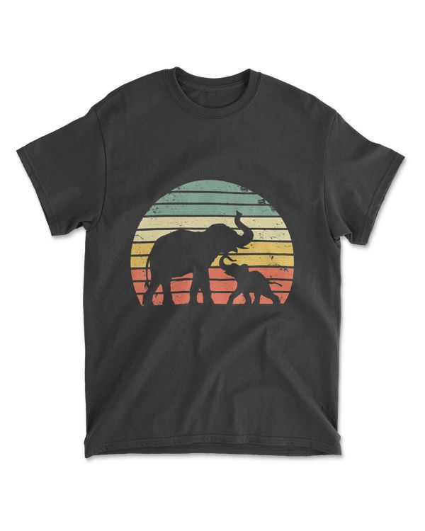 elephant   sunset colors silhouette
