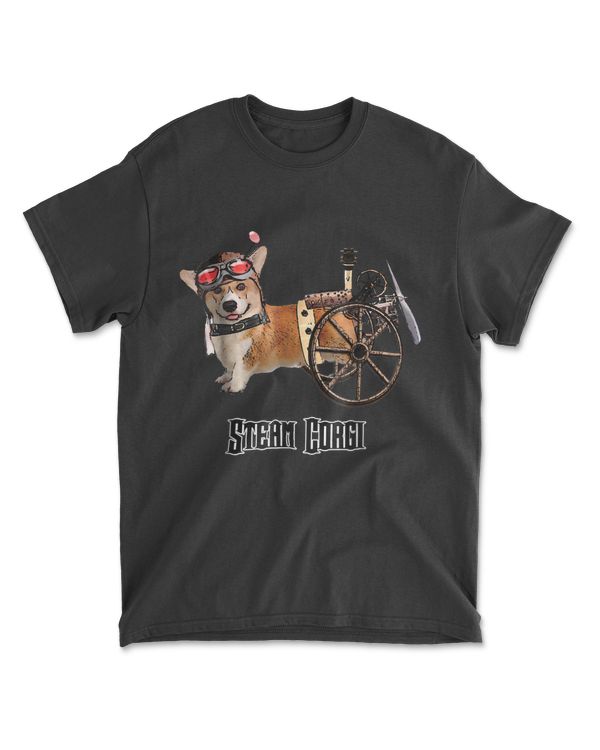 Admiral Wheels the Steampunk Corgi T-shirt