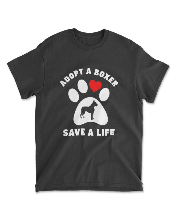 Adopt A Boxer Dog Lover Gift T-Shirt