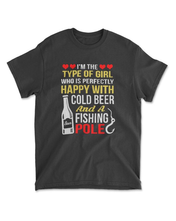 cold beer and fishing pole