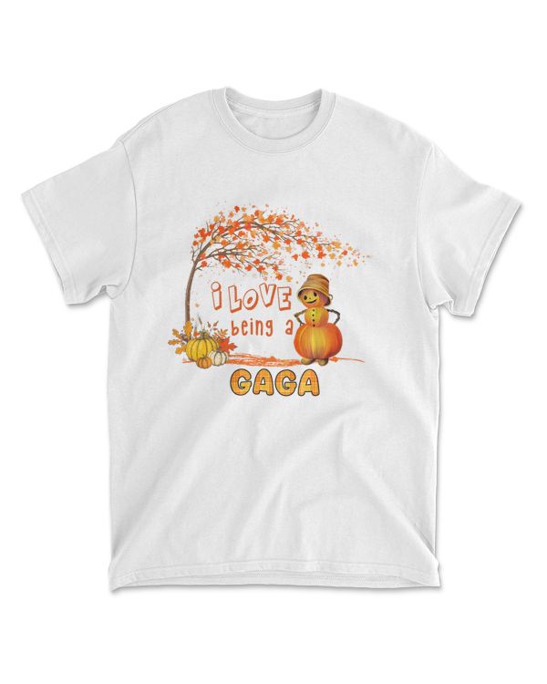 I Love Being A Gaga Pumpkin Snowman Halloween Thanksgiving
