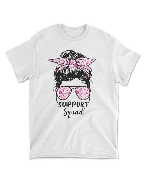 Messy Bun hair Sunglasses Support Squad breast cancer
