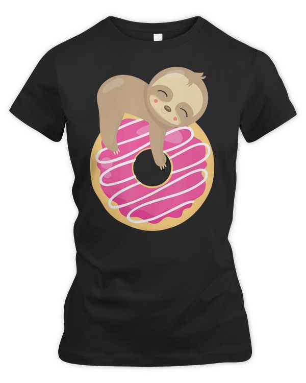 baby sloth on donut funny