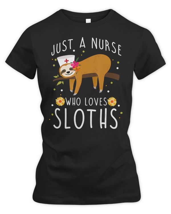 cute animal sloth lover women girls medical nurse