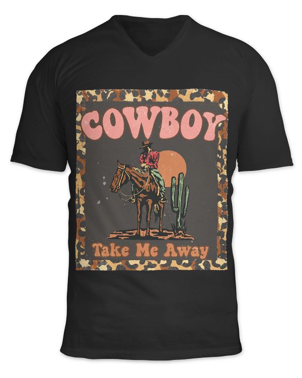 Western Country Rodeo Leopard Cowgirl Cowboy Take Me Away