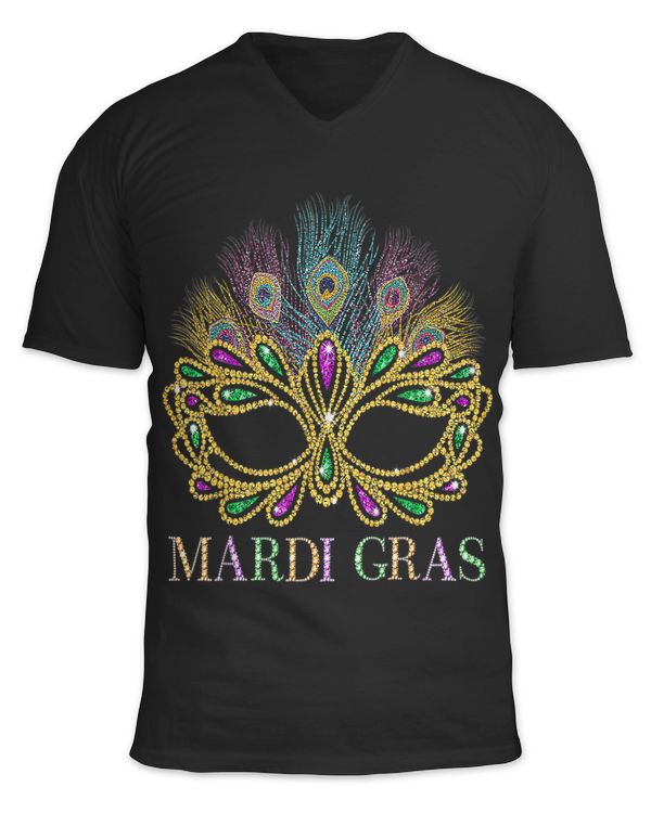 Mardi Gras Festival Mask And Feathers Carnival Yellow Purple