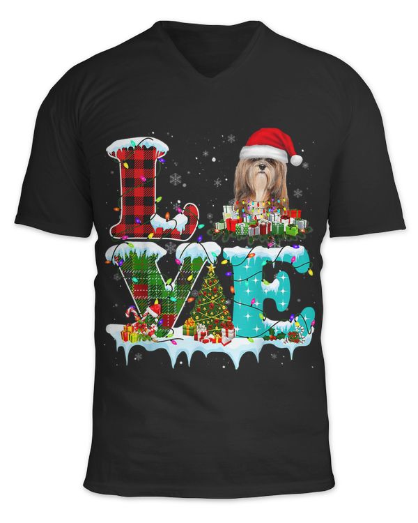 Lhasa Apso Christmas Tree Light Pajama Dog Xmas 5