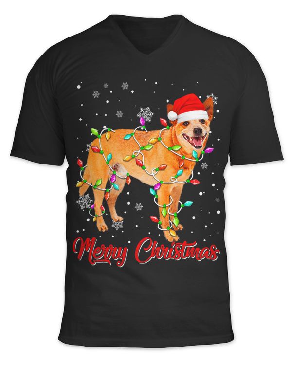 Merry Christmas Lights Australian Cattle Dog Funny Dog Lover 229