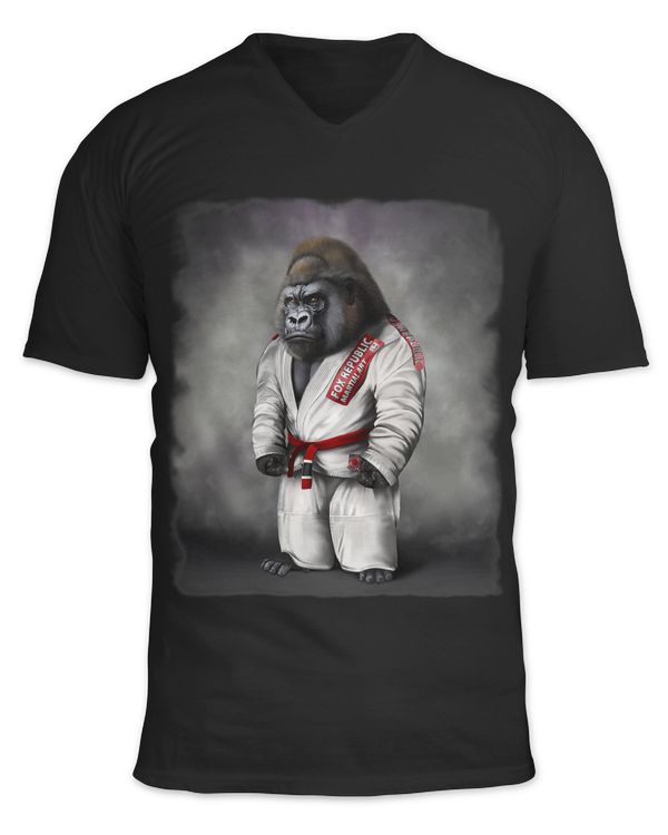 Gorilla Judo Karate Master in White Judogi