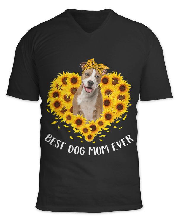 American Staffordshire Terrier Mom Sunflower Dog Mom Women