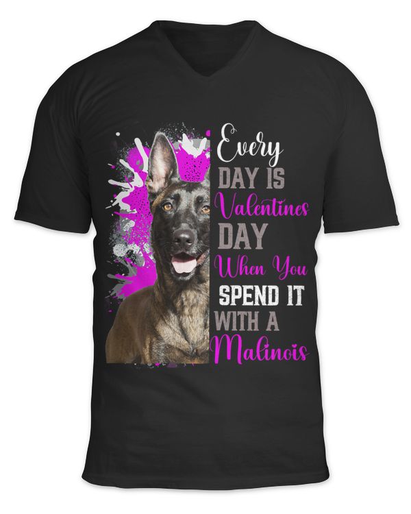 Funny Valentines Day Malinois Mom Mother Pink Dog Doggie