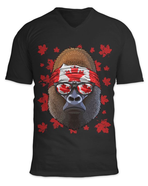 Canadian Gorilla Patriotic Canada Flag Maple Leaf Pride