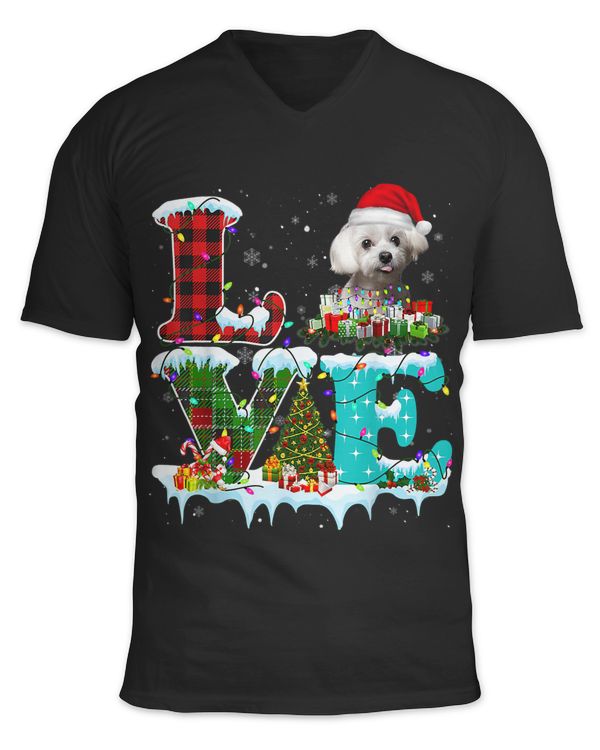Maltese Christmas Tree Light Pajama Dog Xmas 10