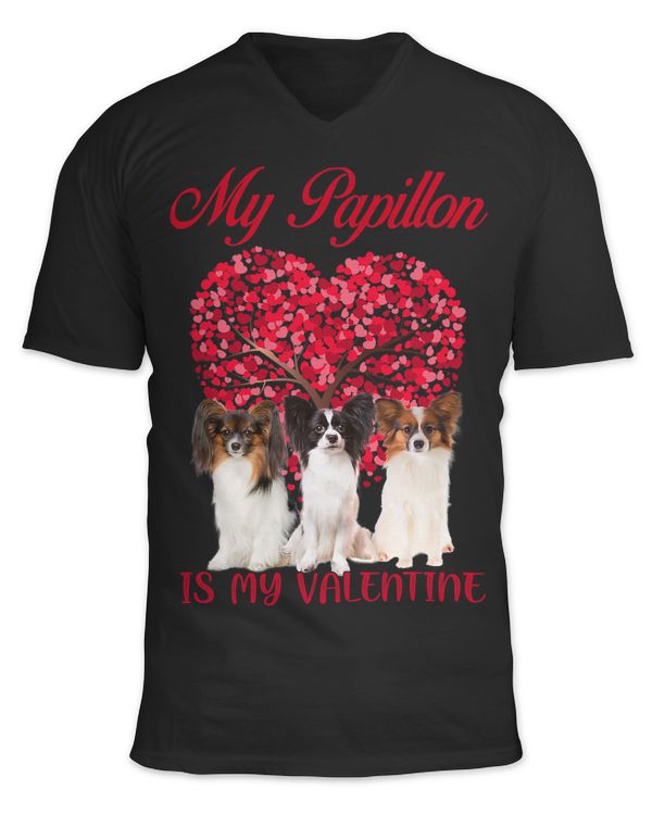 My Papillon Is My Valentine Dog Lover Valentines Day 247
