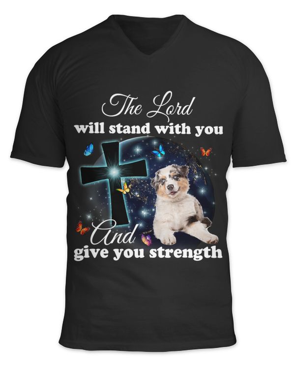 Aussie Dog The Lord Will Stand With You Christian216