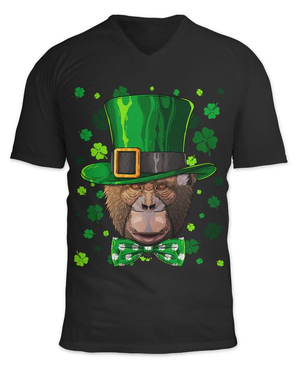 Chimpanzee St Patricks Day Animal Leprechaun Hat Shamrock