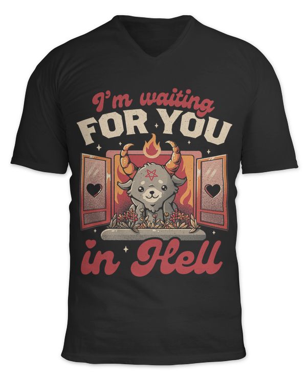 Cute Baphomet Im Waiting For You Funny Satanic Goat649
