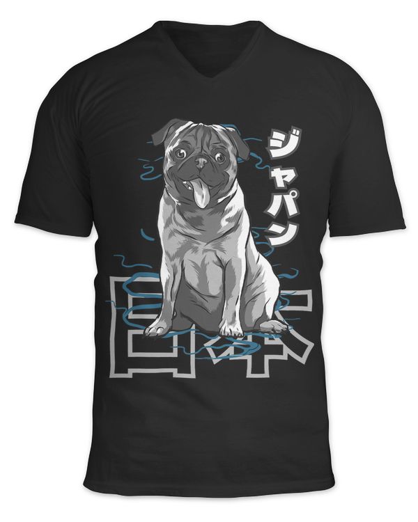 Anime Japan Retro Grunge Otaku Kanji Pug