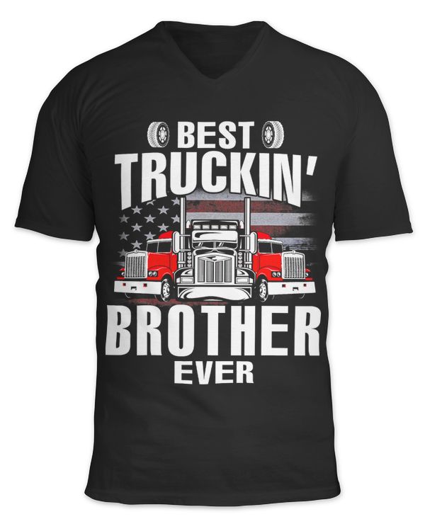 Best Truckin BROTHER Ever USA Flag Fathers Day 468