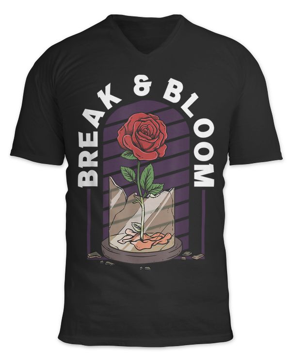 Break and Bloom Red Rose Flower Break Up Brokenhearted Emo 145