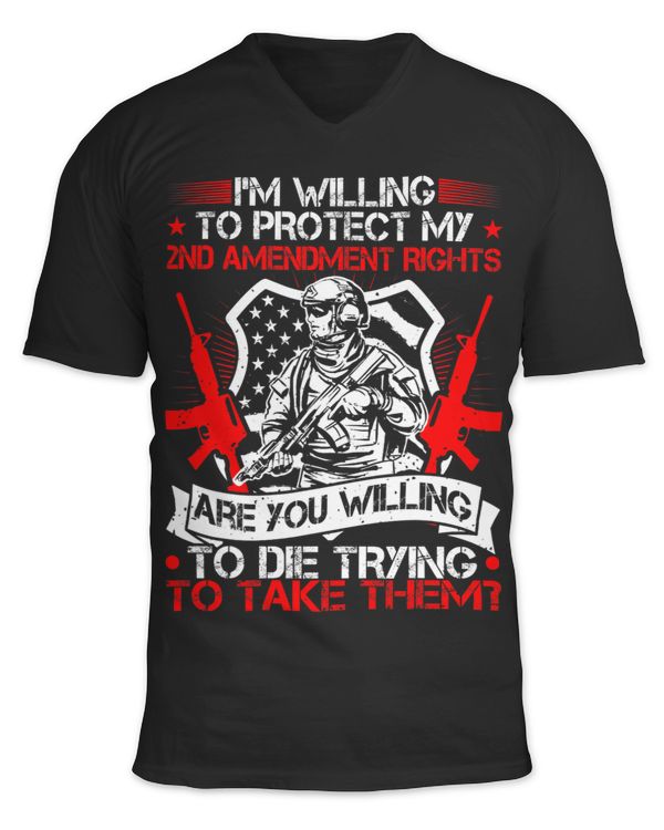 Gun Owner 2nd Amendment Rights Patriotic US Flag Rifle
