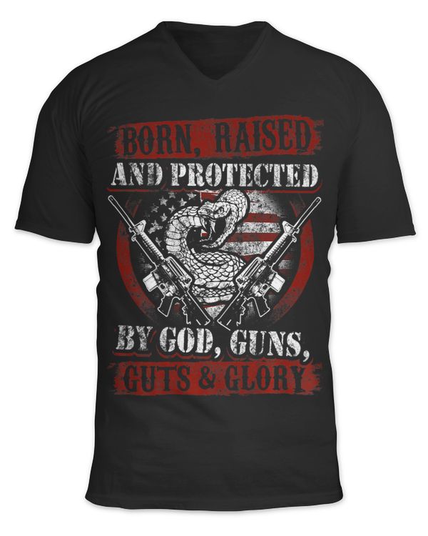 GUTS GLORY Fun 2nd Amendment Flag Guns Backside Premium