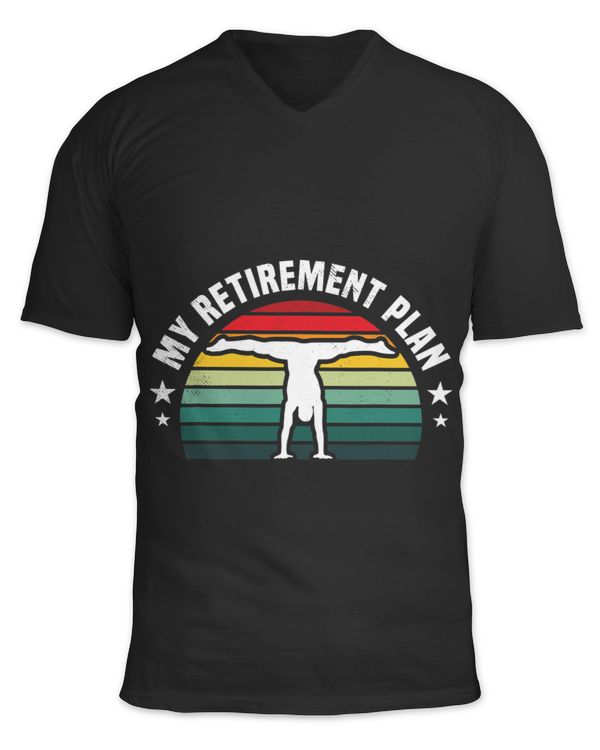 gymnastics retirement plan retro sunset art